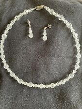 Crystal necklace earring for sale  KINGSTON UPON THAMES