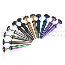 Brincos masculinos de aço inoxidável com pontas cônicas de cor mista 12 peças, usado comprar usado  Enviando para Brazil