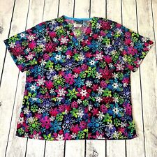 Tafford Uniforms Medical Scrub Top Women’s Size Medium Christmas Snowflake Print for sale  Shipping to South Africa