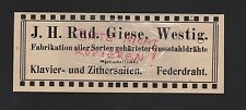 Westig werbung 1909 gebraucht kaufen  Leipzig