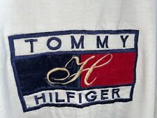 Camisa masculina vintage anos 90 Tommy Hilfiger design bordado de veludo GG feita nos EUA comprar usado  Enviando para Brazil