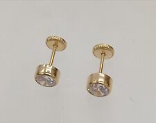 gold screw back earrings for sale  RUGBY