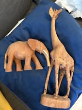 Giraffe elefant holz gebraucht kaufen  Berlin
