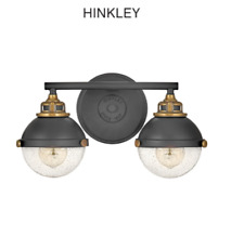 Luminária de banheiro Hinkley Lighting 5172 Fletcher 2 luzes 16"W - Preta*NOVA*, usado comprar usado  Enviando para Brazil