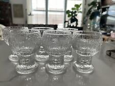 6 Iittala Kekkerit Glasses 3 3/8” 4 oz MCM Textured Glass for sale  Shipping to South Africa