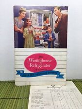 Folleto de recetas de refrigerador Westinghouse de colección manual y lista de embalaje B-7-47 segunda mano  Embacar hacia Argentina