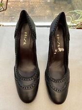LADIES UNISA BLACK LEATHER COURT SHOES SIZE UK:8 WORN ONCE VGC for sale  Shipping to South Africa
