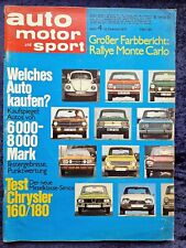 Auto Motor Sport AMS 4/1971 Test Mercedes 280 SE 3.5, Volvo 144 GL, Chrysler 160, używany na sprzedaż  Wysyłka do Poland