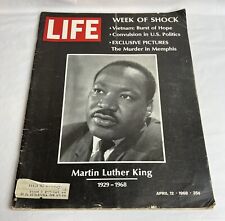 Abril 1968 REVISTA LIFE SEMANA DE SHOCK Martin Luther King Jr. Historia de Vietnam segunda mano  Embacar hacia Argentina