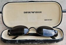 Gafas de sol Giorgio Armani vintage años 90 negras mini ovaladas gris oscuro lentes con estuche Armani segunda mano  Embacar hacia Argentina
