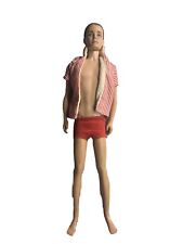 Muñeca Barbie Ken Mattel de colección década de 1960 morena cabello flocado piernas rectas        segunda mano  Embacar hacia Argentina