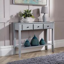 Grey 3 Drawer Hallway Console Table Entryway Side Desk Shelf Storage Seconds for sale  Shipping to South Africa
