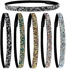 6Pcs Glitter Headband Non-slip Felt Headband Women's Fabric Hairband for Sports for sale  Shipping to South Africa