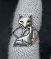 Anel feminino de prata em forma de animal (raposa), teste vintage 925. comprar usado  Enviando para Brazil