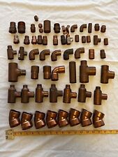 Lot of 59 NOS Copper Pipe Fittings 2” 4” Reducing Tee 45 90 Caps Some are DWV for sale  Shipping to South Africa