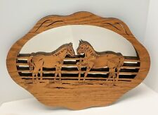 Pony de decoración occidental de madera de roble para caballos en pasto espejo espejo colgante de pared campo decoración occidental segunda mano  Embacar hacia Argentina