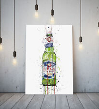 PERONI BEER-DEEP FRAMED CANVAS PAREDE RESPINGO ARTE PAPEL IMAGEM IMPRESSÃO - VERDE AZUL comprar usado  Enviando para Brazil