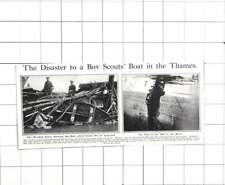 1913 Disaster To Boys Scouts Boat In Thames, 4 Afogados, Scout Master Voyles Ajuda comprar usado  Enviando para Brazil