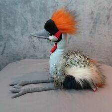 "Grulla coronada africana DOUGLAS Nia felpa pájaro gris colorido animal de peluche 13", usado segunda mano  Embacar hacia Argentina