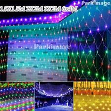 LED Net Mesh Curtain String Lights Christmas Outdoor Garden Party Decorations UK, used for sale  Shipping to South Africa