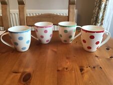 Cath Kidston set of four 4 spot pattern mugs for sale  GLOUCESTER