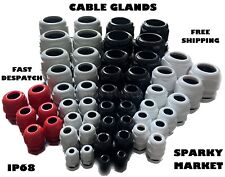 CABLE GLAND RED BLACK GREY WHITE IP68 M10 M12 M16 M20 M25 M32 M40 M50 M63 SPIRAL, used for sale  Shipping to South Africa