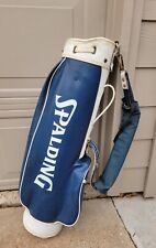 vintage spalding golf bag Blue And White Faux Leather Vinyl USA Made As Is for sale  Shipping to South Africa