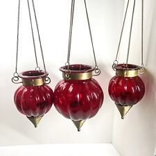 Red glass hanging for sale  Charlotte