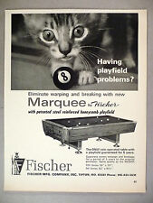 Used, "Marquee" Coin-Operated Pool Table PRINT AD - 1968 ~ Fischer, Kitty Cat for sale  Shipping to South Africa