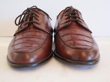 Men's Belvedere Florence Brown Genuine Crocodile Vamp Italian Oxfords Size 8.5 M for sale  Shipping to South Africa