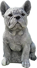 Estátua de buldogue francês 6,7" decoração de jardim ao ar livre estátua de cachorro realista filhote, usado comprar usado  Enviando para Brazil