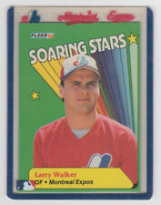 LARRY WALKER 1990 Fleer SOARING STARS #3 Rookie Card RC com Suporte Vintage EXPOS comprar usado  Enviando para Brazil