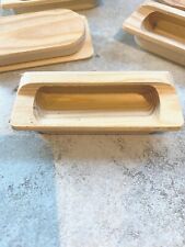 1 SOLID PINE UNSTAINED FINGER PULL HANDLE KITCHEN DOOR DRAWER WOODEN STOCK KN33, used for sale  Shipping to South Africa