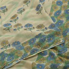 Tecido para artesanato Sari estampado 100% puro algodão creme indiano vintage Sarees Sanskriti comprar usado  Enviando para Brazil