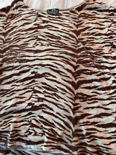 Blusa feminina LAUREN ACTIVE L-RL Ralph Lauren estampa zebra tamanho 2X manga curta, usado comprar usado  Enviando para Brazil