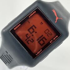 Relógio de corrida unissex digital PUMA PU910791001 borracha preta e vermelha BATERIA NOVA comprar usado  Enviando para Brazil