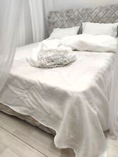 Zestaw pościeli lnianych 2 poszewki na poduszki styl shabby miękkie francuski szyk vintage wygląda pełne na sprzedaż  PL
