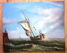 Stunning Oil painting of a ship on open water check the detailing very nice oil. for sale  Shipping to South Africa