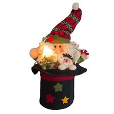 Mesa de Santa Luz Navidad muñeco de nieve sombrero pino con cordones felpa suave decoración navideña segunda mano  Embacar hacia Argentina