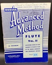 Livro de partituras de flauta Rubank Advanced Method Vol 2 Vol ll H Voxman comprar usado  Enviando para Brazil