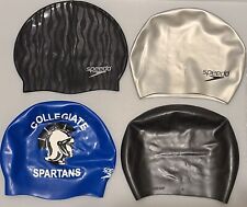 Quatro (4) bonés de banho de silicone, Speedo, preto, prata, azul colegial espartanos comprar usado  Enviando para Brazil