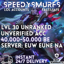 Usado, BANSAFE! Lol Smurf League of Legends 40-50K Account Unranked Level 30 EUWEUNENA comprar usado  Enviando para Brazil