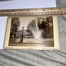 Foto antigua de gabinete: Fuente del parque de Bruselas del parque real de Bruselas - A Jagar segunda mano  Embacar hacia Argentina