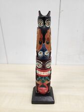 Usado, Totem vintage indiano nativo americano feito à mão pintado madeira esculpida 10" comprar usado  Enviando para Brazil