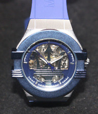 Used, Awesome MASERATI Potenza Automatic Movement Skeleton Dial Men's Wrist Watch for sale  Shipping to South Africa