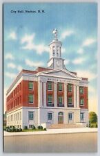 Used, Nashua New Hampshire City Hall Government Building Streetview Linen PC for sale  Shipping to South Africa