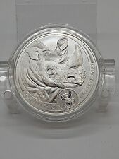 RHINO Big Five 1 Oz Silver Coin 5 Rand South Africa 2022, used for sale  Shipping to South Africa