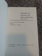 Lubricación de maquinaria industrial y marina por William Forbes HC Book 1961  segunda mano  Embacar hacia Mexico