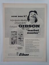 GIBSON Market Master Exclusivo Geladeira Cozinha Vintage P&B Cartaz Impressão Anúncio comprar usado  Enviando para Brazil