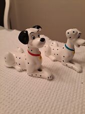 Vtg 101 Dalmatians Walt Disney Pongo & Perdita Ceramic Figs. Multicolor Glossy for sale  Shipping to South Africa